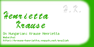 henrietta krause business card